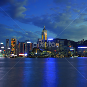 Hong Kong Magic Hour by Leka Huie - City,  Street & Park Skylines