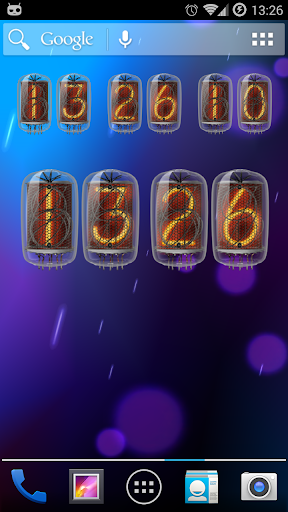 Animated Nixie clock widget