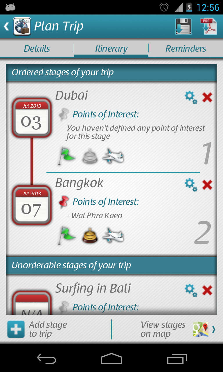 Trip Mate Screen 3