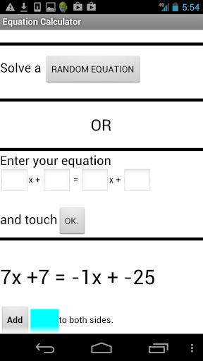 Algebra Equation Helper