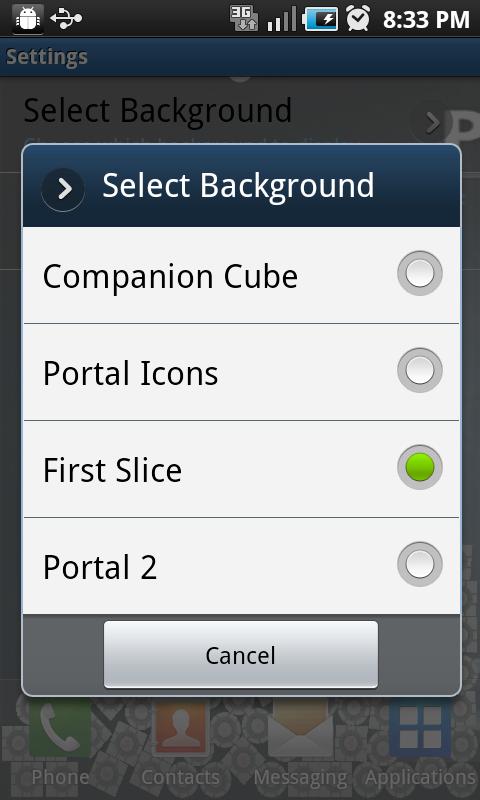 Portal Live Wallpaper Screen 2