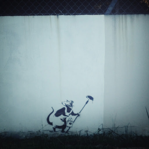 Rat Painter Grafitti at Lentor Loop 