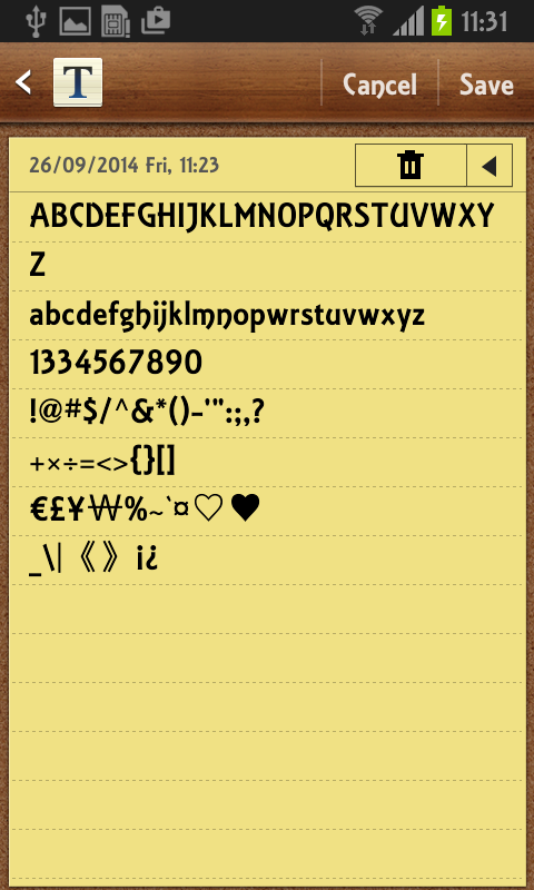 Equinox FlipFont Screen 3
