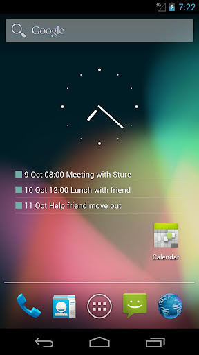 Transparent Calendar Widget