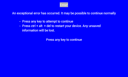 Error Screen Free - Android Apps on Google Play