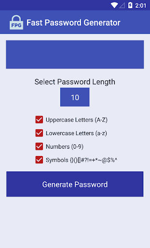 Fast Password Generator