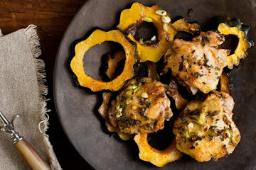 Roasted Chicken Thighs With Winter Squash