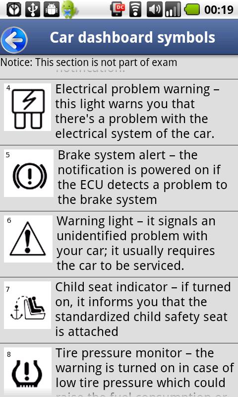 Where can you find some driver's license sample test questions?