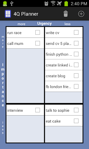 【免費生產應用App】Four Quadrant Planner-APP點子