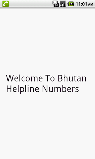 Bhutan Helpline Numbers
