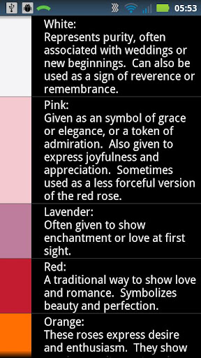 Rose Color Reference