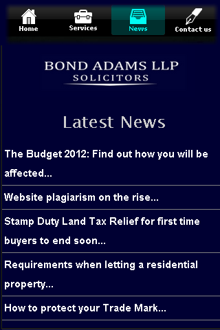 【免費商業App】Bond Adams LLP Solicitors-APP點子