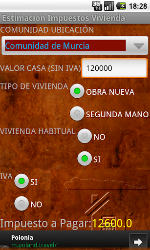 Estimación Impuestos Vivienda