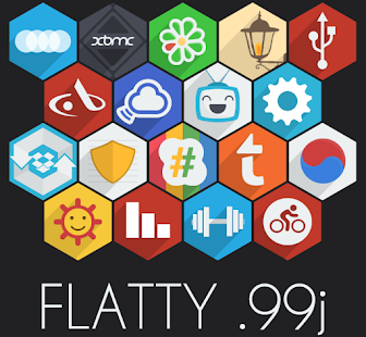 Flatty - A Flat Hex Icon Pack - screenshot thumbnail