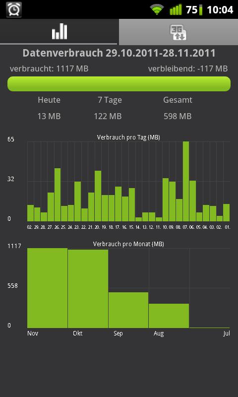 Zielnetz Flatrate Networkscan Screen 3
