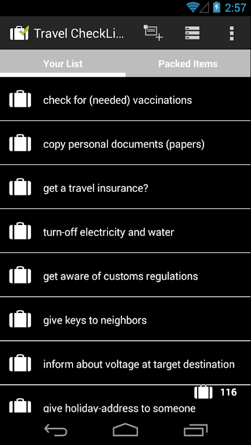 Travel CheckList Android Apps on Google Play