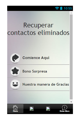 Recupere borrado contacto Guía