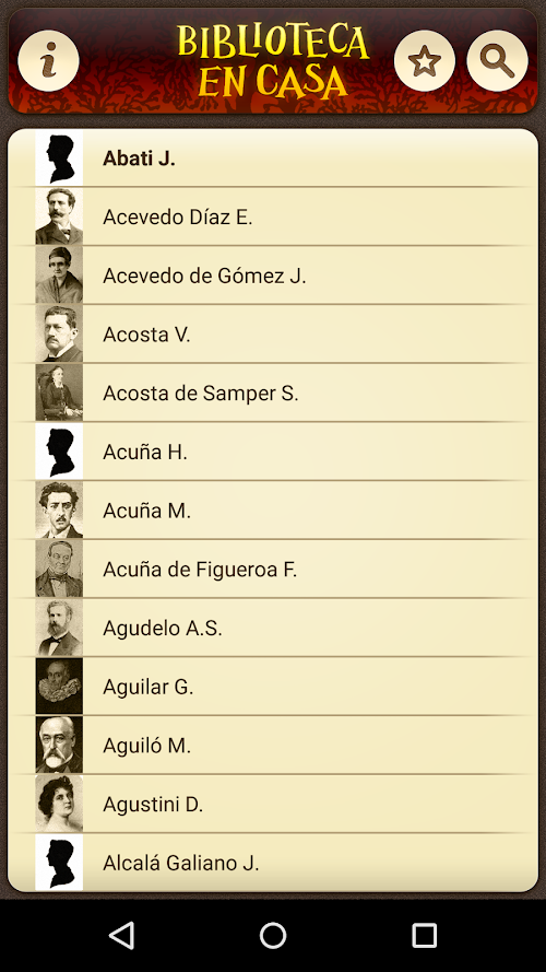 Android application Biblioteca en Casa screenshort