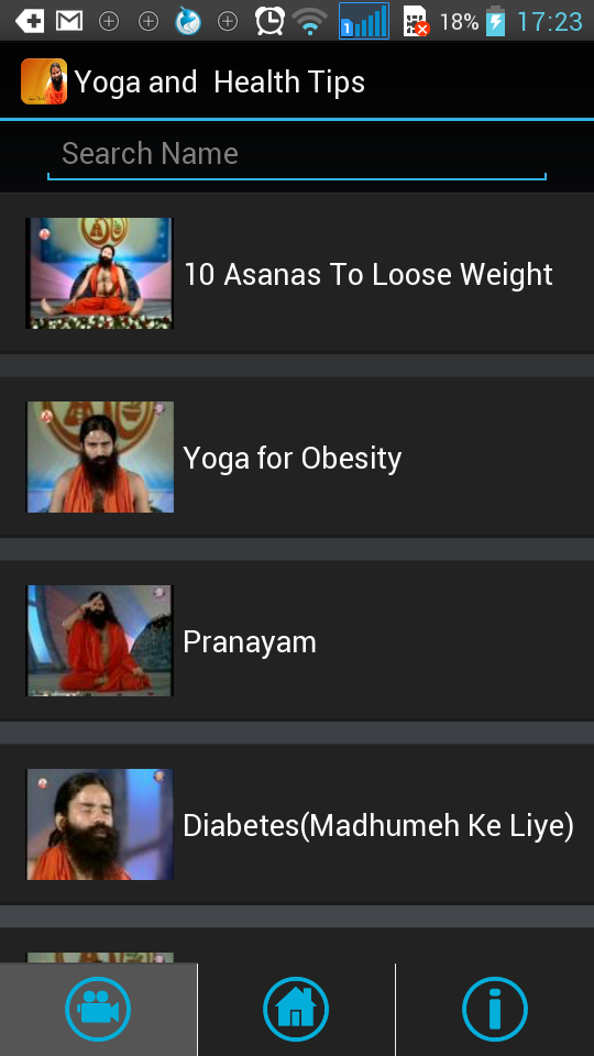 Yoga and Health Tips Screen 2