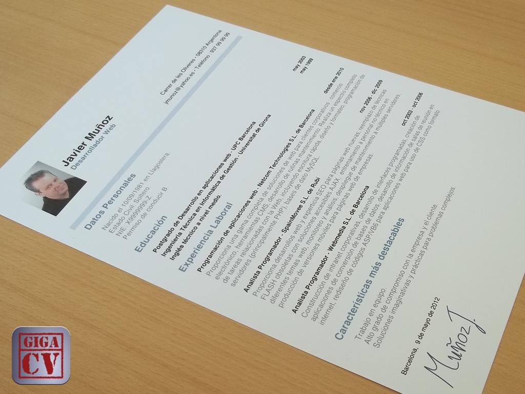 Android application giga-cv My tailor-made resume screenshort