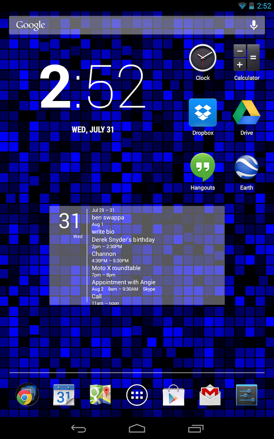 Simple Calendar Widget - screenshot