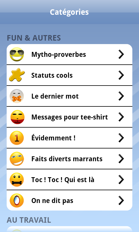 Android application Cool Sayings Premium screenshort
