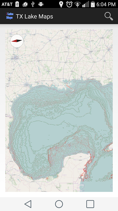 Android application Texas Lake Maps screenshort