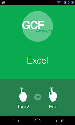 GCF Answers for Excel