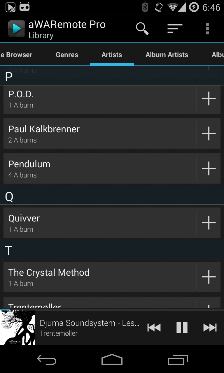 aWARemote Pro for Winamp® Screen 3