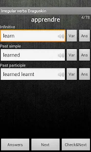 verbes irréguliers Pro - screenshot thumbnail