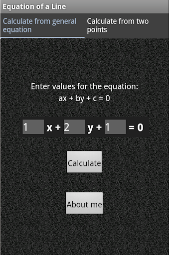 Equation of a line