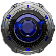 Clock Widget Blue Diamond