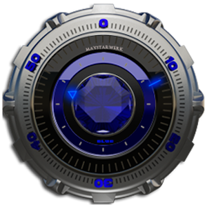 Clock Widget Blue Diamond MOD