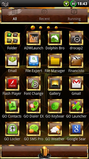 GOLD Go Launcher EX theme v1.03