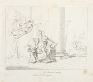 Napoleon zit nadenkend op een stoel terwijl Faam hem wijst op Pluto en verdoemden