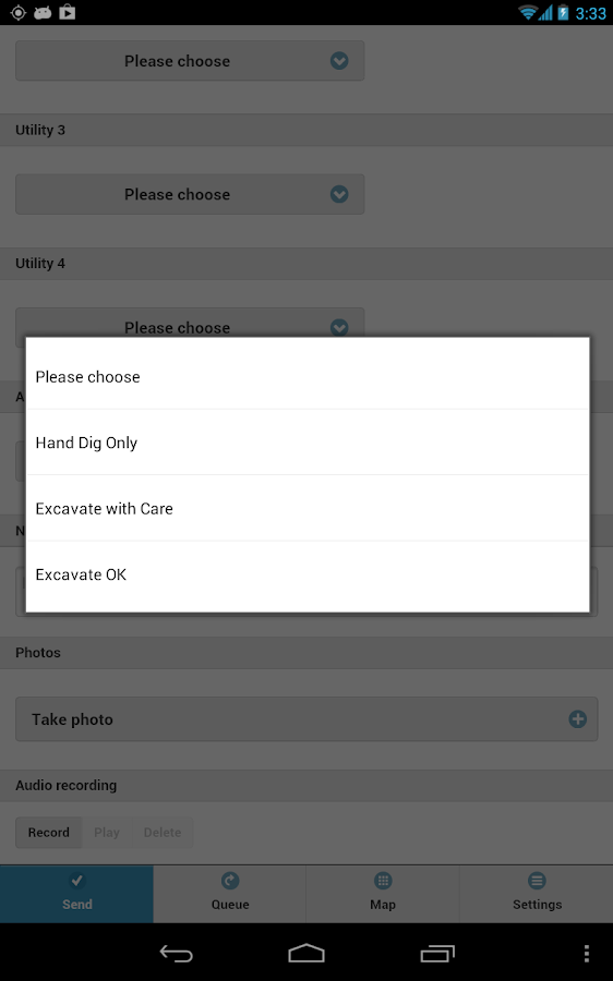   Mobile Data Collection– снимак екрана 
