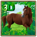 Cover Image of ダウンロード Wild Horse Jungle Simulator 3D 1.2 APK
