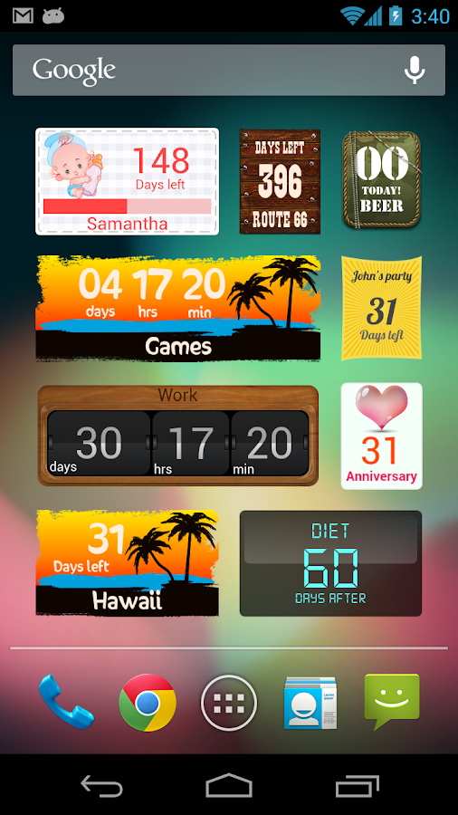 Countdown Days App & Widget Android Apps on Google Play