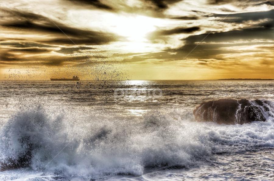 Blouberg Breakers by Neil Brown - Landscapes Beaches
