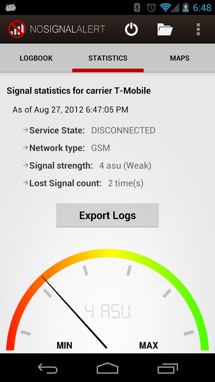 No Signal Alert Pro Screen 2