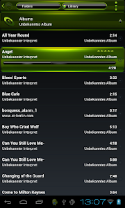 Poweramp skin Black Lime v3.10