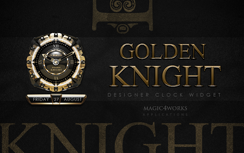 clock widget Golden Knight