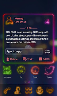 GO SMS PRO NEONLIGHT THEME(圖4)-速報App