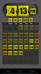 Free 3D Animated Flip Clock YELLOW APK for Android