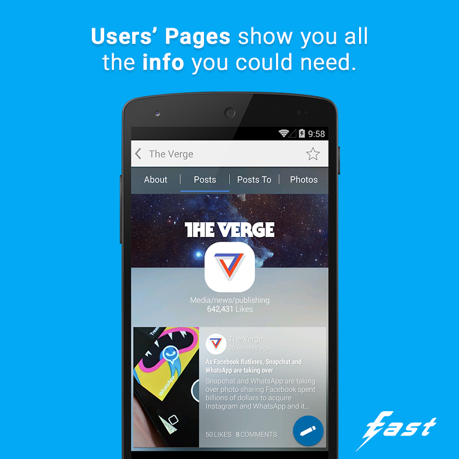 Fast Pro (Client for Facebook) - screenshot