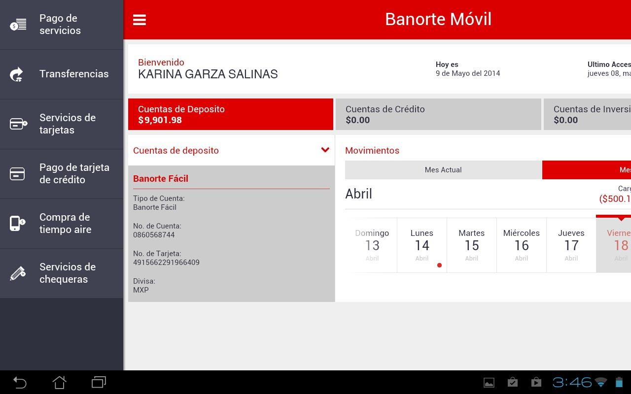Banorte Móvil en tu Tablet - Aplicaciones Android en 