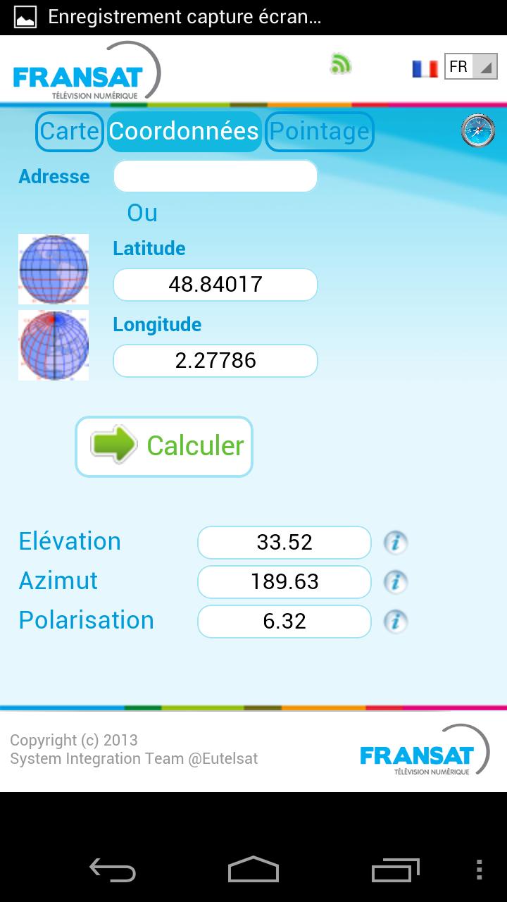 FRANSAT Assistance Screen 2