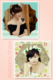 Edit photo with square frame poster 6