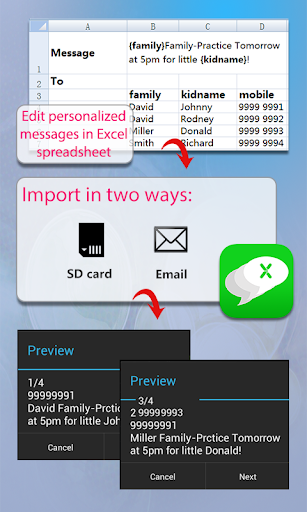 ExcelSMS Group sms plug-in 25