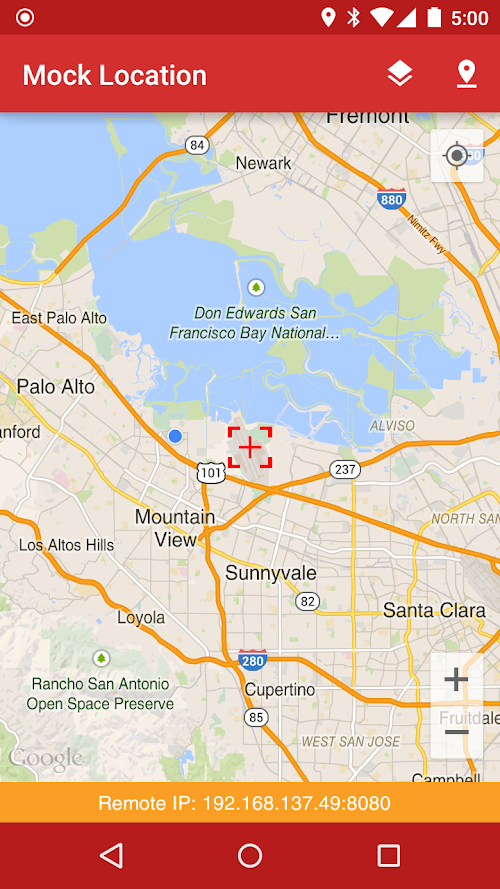 Android application Mock Location screenshort